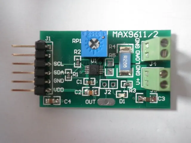 

MAX9611/MAX9612 power supply voltage current measurement module with temperature measurement