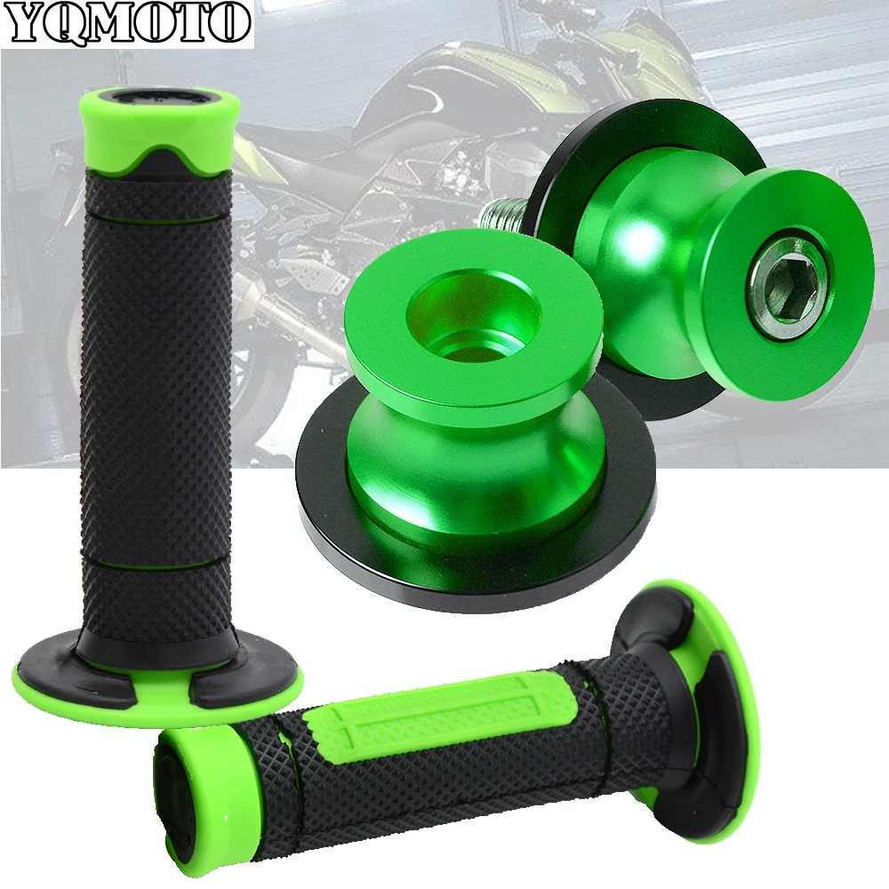 

Motorcycle protaper Handlebar Grips Hand Grips Swingarm Spool Sliders 8mm set for Kawasaki KXL KFX pit bike