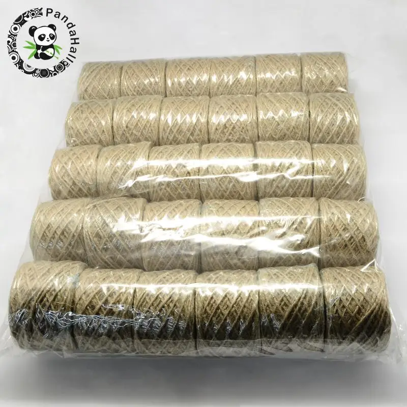 

Hemp Cord Twine String, 2 Ply, for Jewelry Making, Peru, 2mm; 50m/roll; 30rolls/bag
