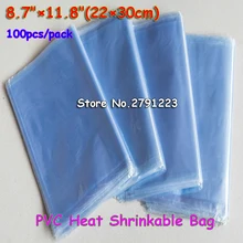 100 шт. 22x30 см ПВХ термоусадочные пакеты/прозрачная мембрана пластик косметические пакеты для упаковки/пластик термоусадочная сумка