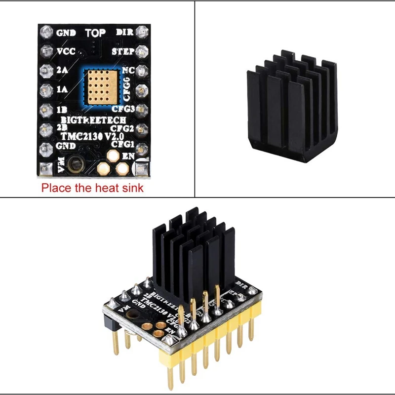3d принтер Часть Tmc2130 V2.0 Spi драйвер двигателя с радиатором и использование