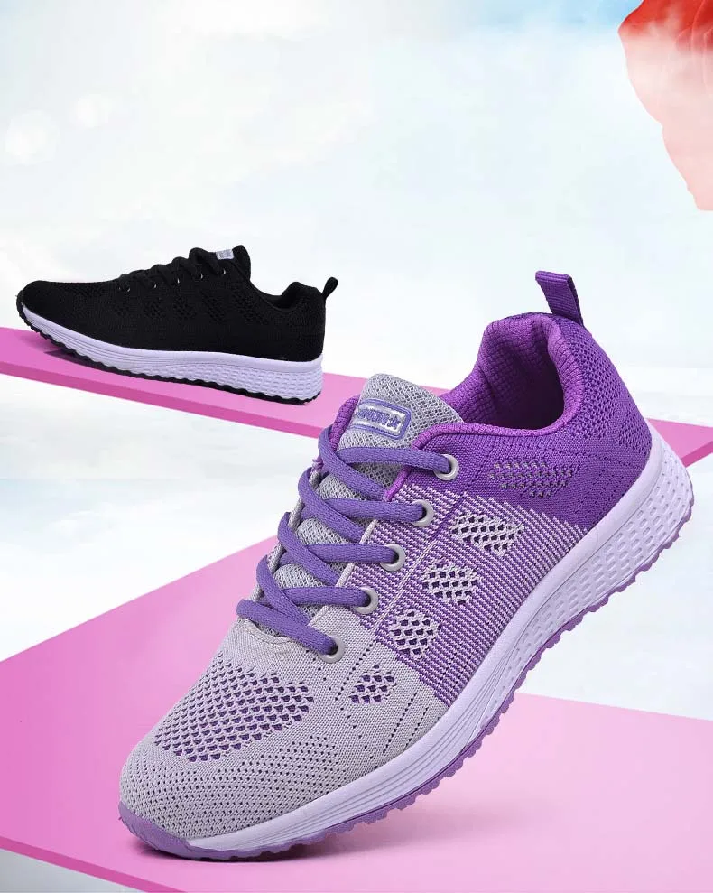 2018 - Women- casual- shoes- fashion- breathable- Walking -mesh- lace- up- flat -shoes -sneakers- women - tenis- feminino- Fast -delivery (14)