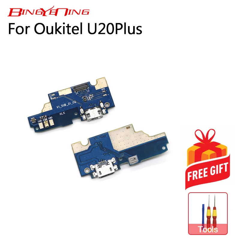 

BingYeNing New Original For Oukitel U20 plus Usb Plug Charge Board Flex Cables Charging Module Phone Mini USB Port