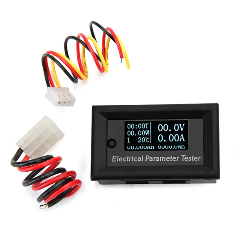 Oled lcd 100 в 10A DC комбо-метр Напряжение Ток мощность Батарея Монитор Электрический тестер параметров Ammet