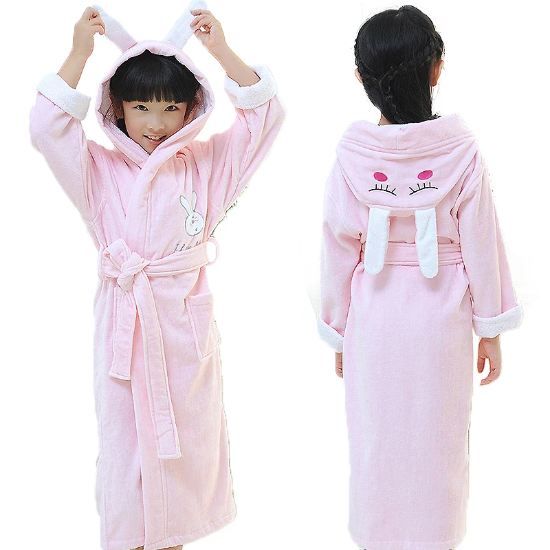 Children's Bathrobes Cotton Kids Dressing Gown child Cartoon Pyjamas