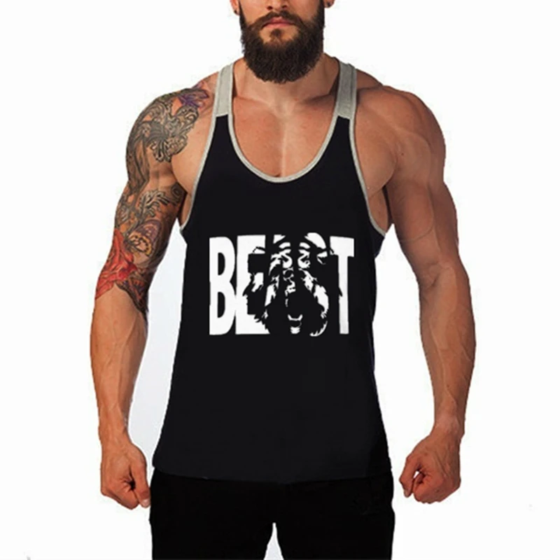 shipping New Workout Tank Top Mens Fitness Bodybuilding Tanks Tops