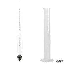 Ареометр тестер винтажный набор мерных бутылок Инструменты спиртометр спирт измеритель концентрации вина 0-50 Ареометр спирт