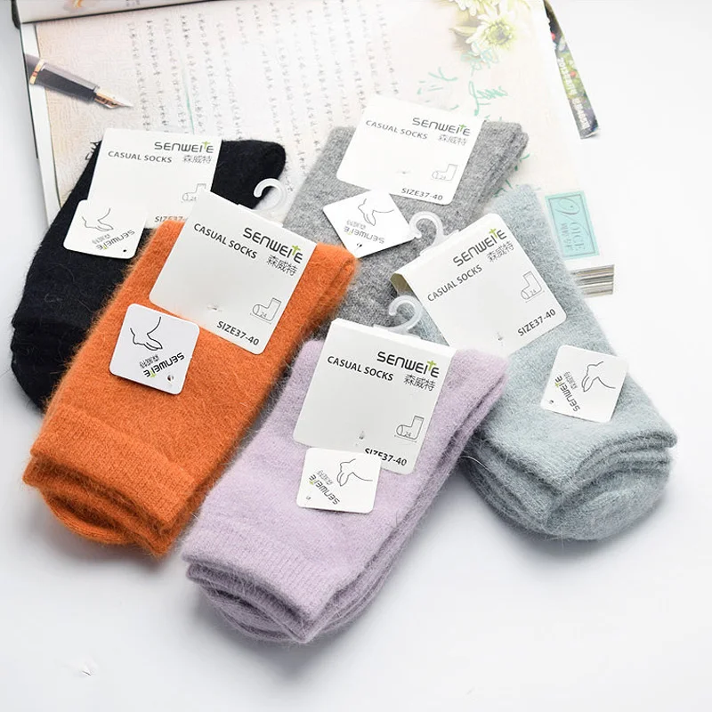 New High Quality Brand Thick Angola Rabbit&Merino Wool Socks Women Winter Socks Warm Socks For Women Female Socks Big Size