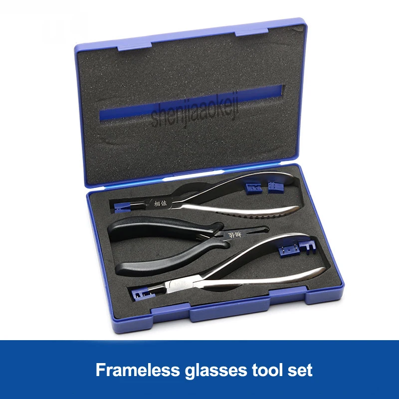 New Rimless Disassembly Pliers Set Eyeglass Plier Tool Kit Loaded tongs/Cutting pliers/Demolition tongs set Glasses equipment |
