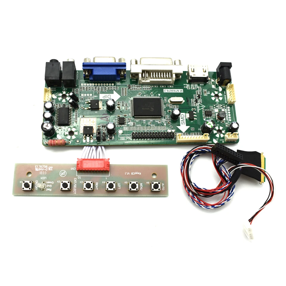 Lusya HDMI DVI VGA аудио интерфейс контроллер плата привода Набор для панели 14 дюймов