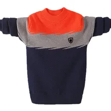 Детский свитер для мальчиков коллекция года, осенне-зимний детский Хлопковый вязаный пуловер, свитер для подростков, для больших мальчиков возрастом 6, 8, 10, 12, 14, 16 лет, Clj244