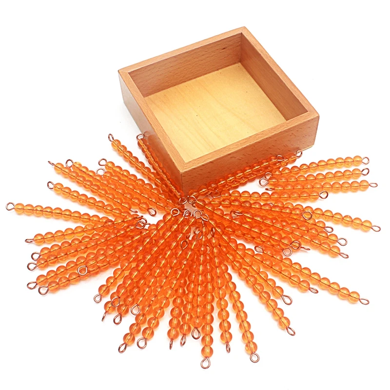 

Montessori Materials 45Pcs Golden Beads Decimal Number System Binary System Thousand Carry System Preschool Education for Child