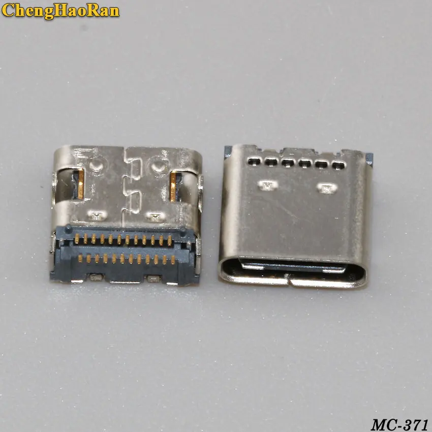 ChengHaoRan 1 шт. 24 P USB 3 Type C разъем контактный прямоугольный Тип PCB SMT двойной ряд