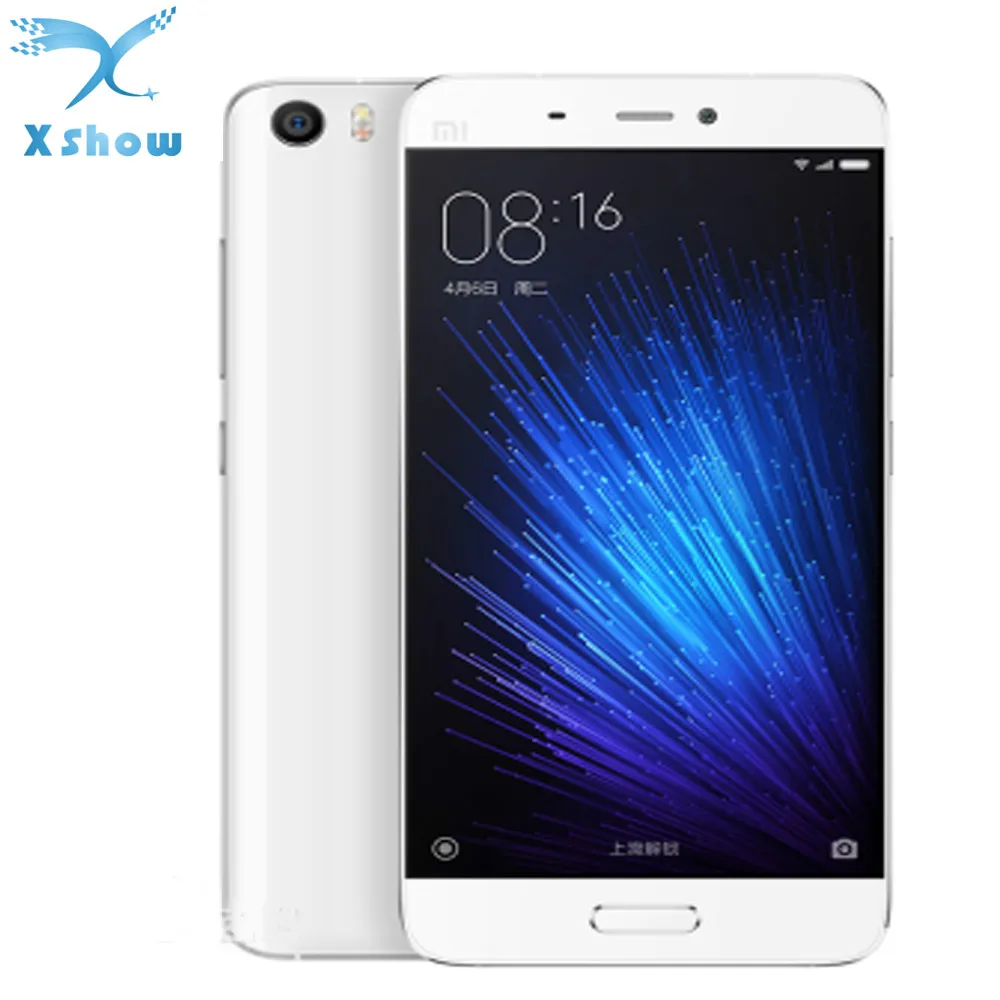Original Xiaomi Mi5 Snapdragon 820 quad Core Press Fingerprint ID Glass Body FDD 4G 3GB RAM 16.0MP 5.15 " MIUI 8 Mobile Phones