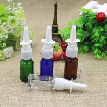 

10ml Empty glass Nasal Spray Bottles Pump Sprayer Mist Nose Spray hot sale Refillable Bottles F862