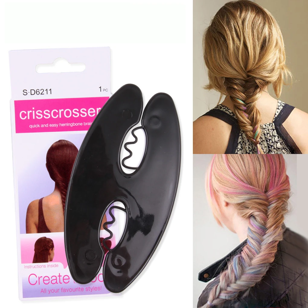 

Black Plastic Hair Braiding Weave Braider Roller Twist Styling Maker DIY Hairstyling Accessories Salon Tool
