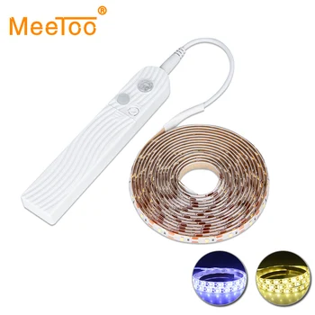 

Battery Powered LED Motion Sensor Strip Light SMD 5050 Night Light Under Bed Lamp Closet Wardrobe Cabinet Stairs Hallway Lights