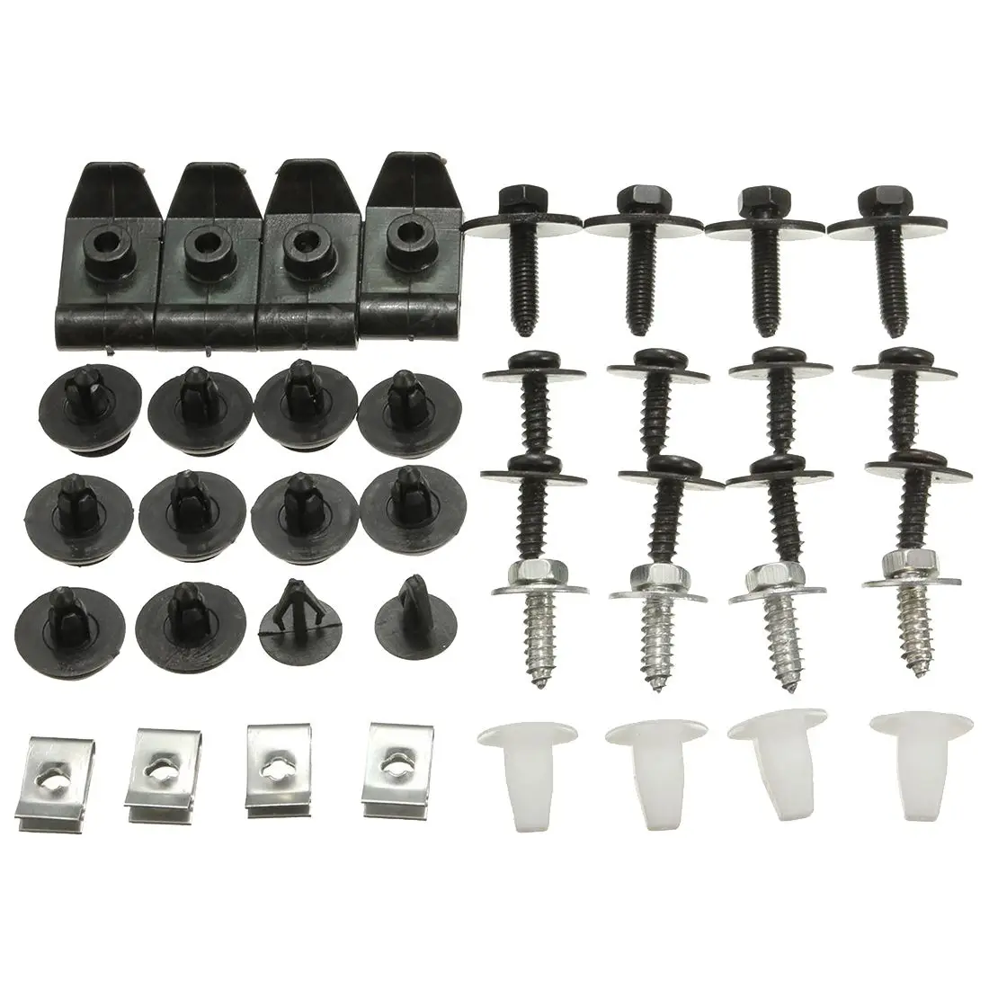 Car Engine Undertray Cover Clips Set of 40 Bottom Shield Guard Screws Fastener
