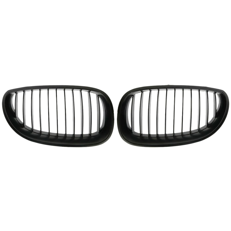 

Front Hood Kidney Grille For 2003-2010 E60 E61 525I 525Xi 528I 528Xi 530I 530Xi 535I 550I 535Xi 545I (Bright Black, Kidney Gri