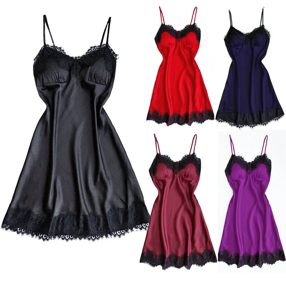 

sexy lingerie porno erotic seksi bayan gecelikler Women Sexy Lace Nightwear Underwear Robe Babydoll Sleepwear Dress #4001