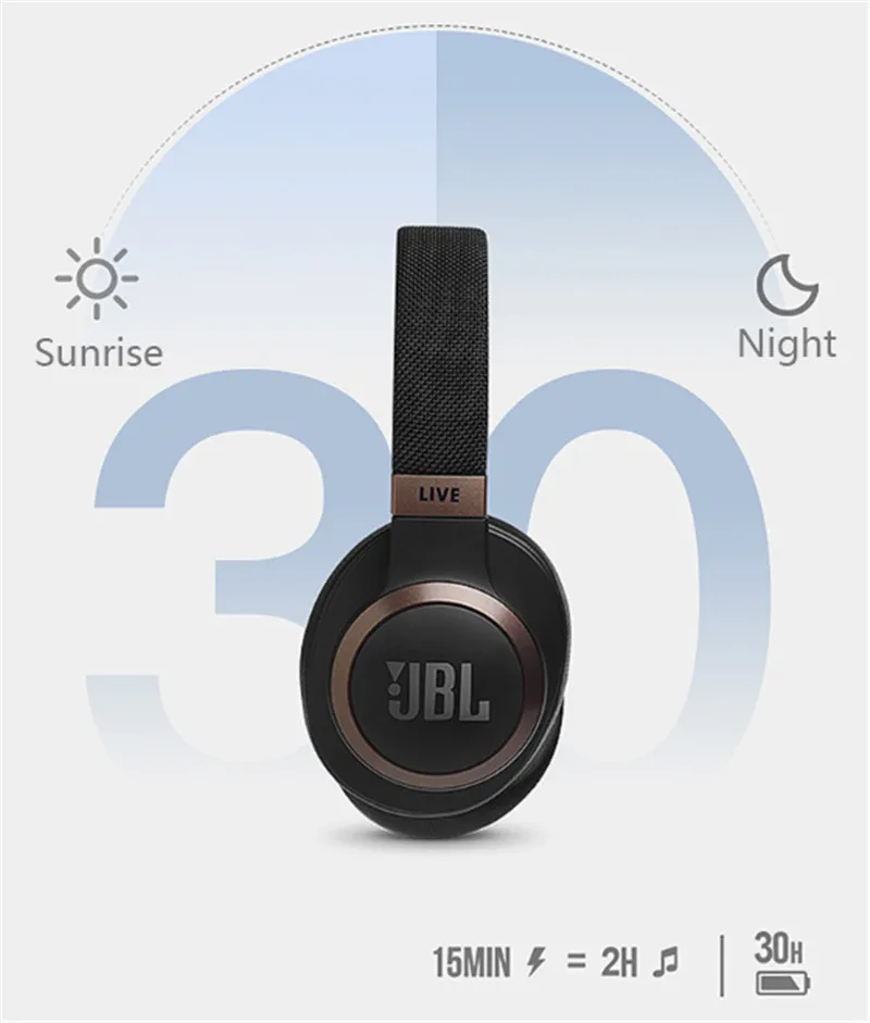 JBL LIVE 650BTNC беспроводные Bluetooth наушники с шумоподавлением AI Smart Voice Assistant наушники игровая Спортивная гарнитура