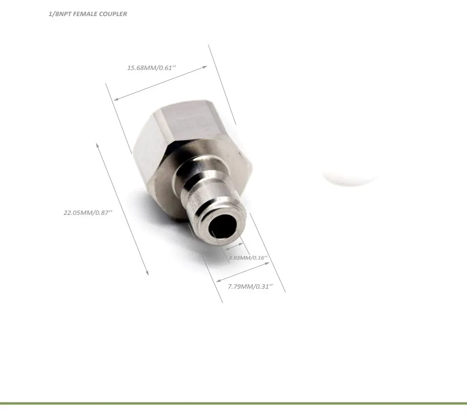 PCP Пейнтбол Быстрый штекер Женский нержавеющая сталь наполнение воздуха 8 мм Муфта 1/8BSPP 1/8NPT