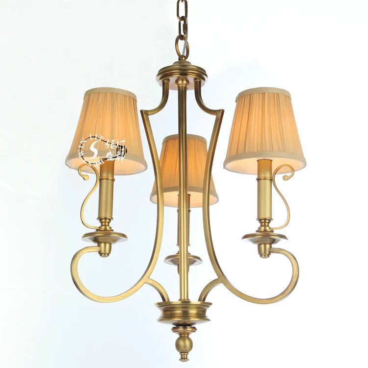 European restaurant chandelier lamp bedroom balcony stairs copper