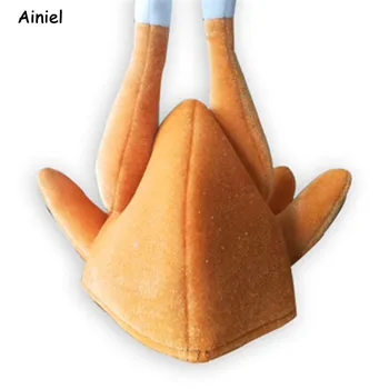 

Thanksgiving Hat Cap Chicken Leg Hair Hoop Plush Winter Women Men Turkey Leg Chicken Cosplay Costumes for Holiday Party Girls