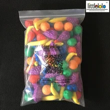 Детские игрушки Монтессори, обучающая математика, резиновые фигурки, имитирующие фрукты, игрушки, хорошо подходят для подсчета, сортировки цвета, захватывающая практика