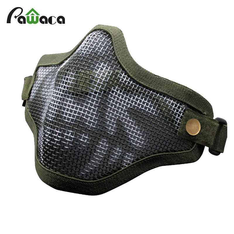 

Airsoft Paintball Resistant Military CS Army Games Half Face Mask Mental Mesh Mask Costume For Adult CS Party Cosplay