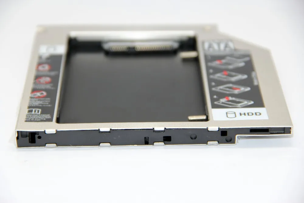 2nd HDD Caddy для 9,5 мм SATA Универсальный тонкий 2nd HDD 2,5 ''SSD жесткий диск Caddy чехол CD DVD Оптический привод отсек с ободком