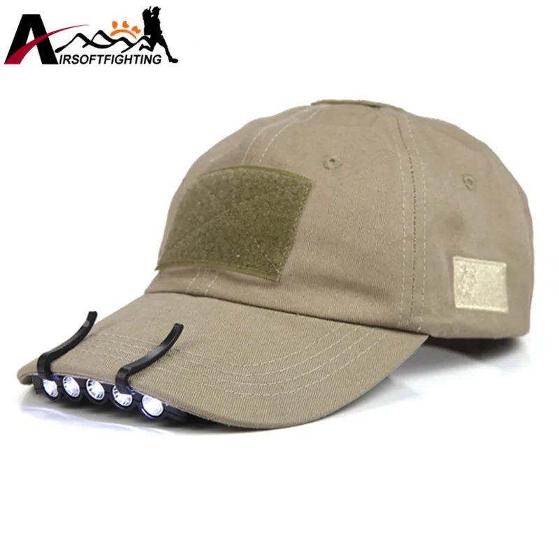 baseball cap with led lights in brim