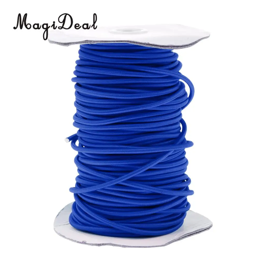 MagiDeal 4mm Heavy Duty Marine Grade Elastic Shock Cord Bungee Rope Tie Down Boat Cover Caravan DIY Craft - Various Length/Color