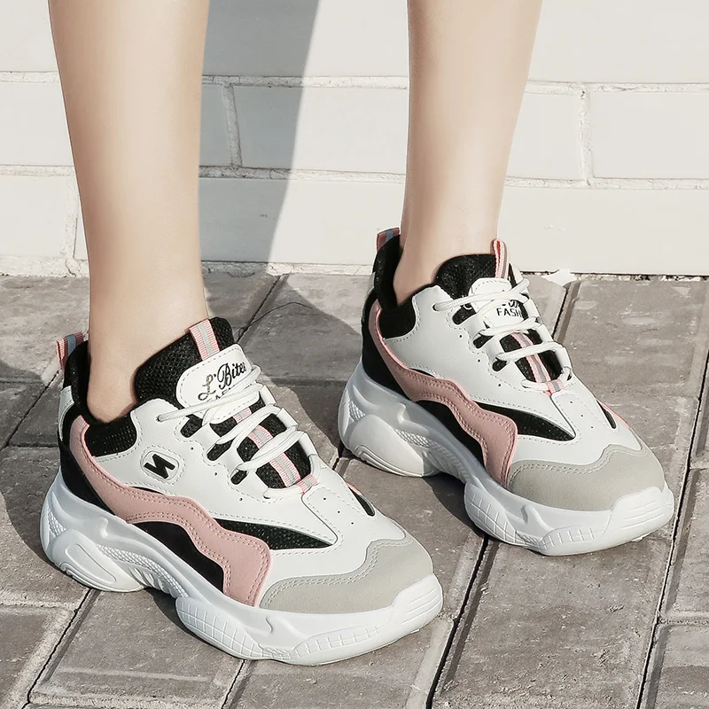 

Hot Sale 2019 New Spring Fashion Women Vulcanize Shoes Comfortable Platform Shoes Woman Sneakers Ladies Trainers Chaussure Femme