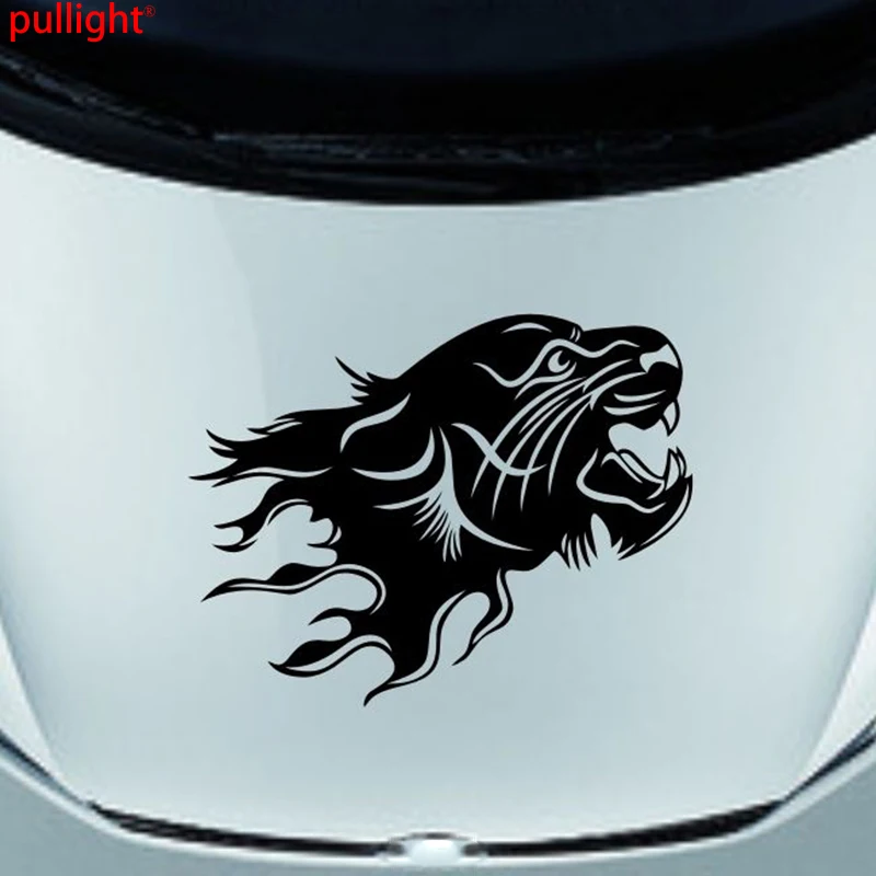 Car Lion Animals Head Racing Hood decals Vinyl Graphics stickersin Car