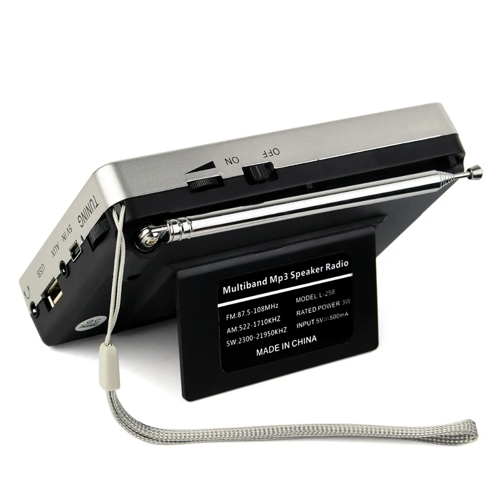 Портативный радио FM/AM/SW RETEKESS TR603 Поддержка Micro SD карты USB драйвер AUX вход MP3 плеер