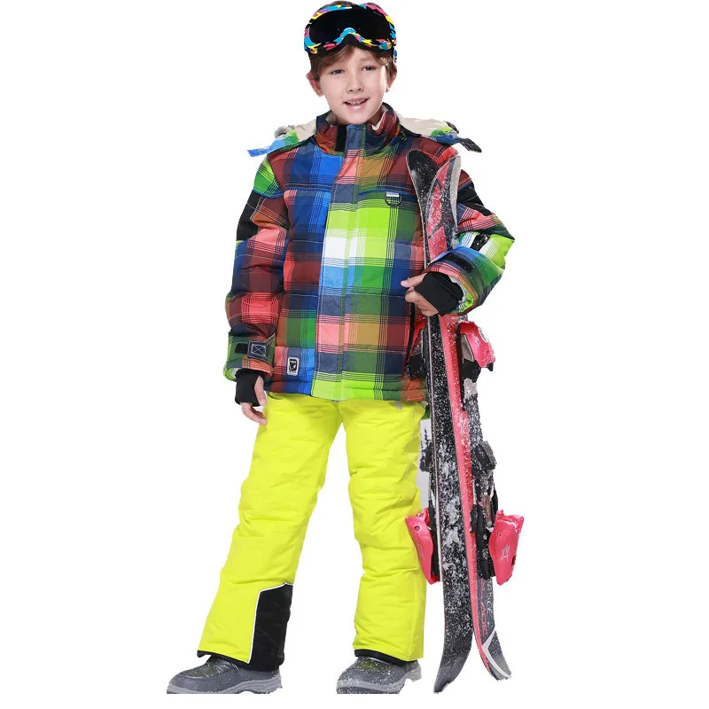 Kids Ski Suit Ski Jacket Ski Pants Windproof Waterproof Outdoor Jacket Snow Clothing for Boys