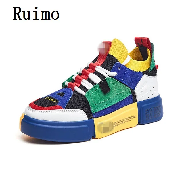 

Ruimo2018 new color splicing color shoes canvas sneakers zapatillas skater hombre shoes men zapatillas sneakers men air force 1