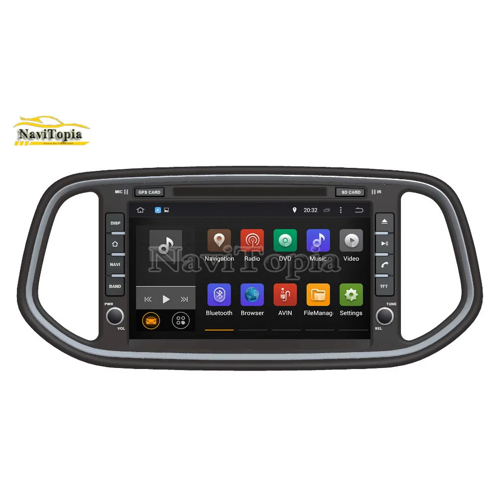 Sale NAVITOPIA 8inch 4G RAM 64G ROM PX6 Android 9.0 Car DVD Multimedia Player GPS Navigation for Kia KX3 2014 2015 2016 2017- 0