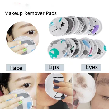 

New Design 6/12/18/24/30 Pcs 100% Cotton Reusable Makeup Remover Pads Washable Facial Cleansing Towel Wipe Cloth