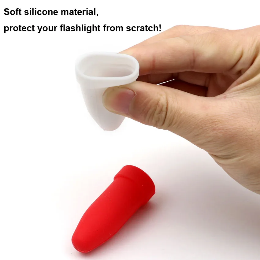 Silicone Elastic Diffuser For Flashlight Head Diameter 20 to 25mm to 32mm 18650 LED Torch Small Flash Light Lamp Red White flashlight diffuser
