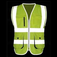 SFvest жилет для бега на велосипеде hi vis Желтый Защитный светоотражающий жилет Защитная куртка логотип компании печать