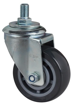 

1PC EDL Heavy Duty 4 Inch Casters Wheels 200Kg Polyurethane PU Wheels Castors Thread Screw Bearing Swivel Industrial for trolley