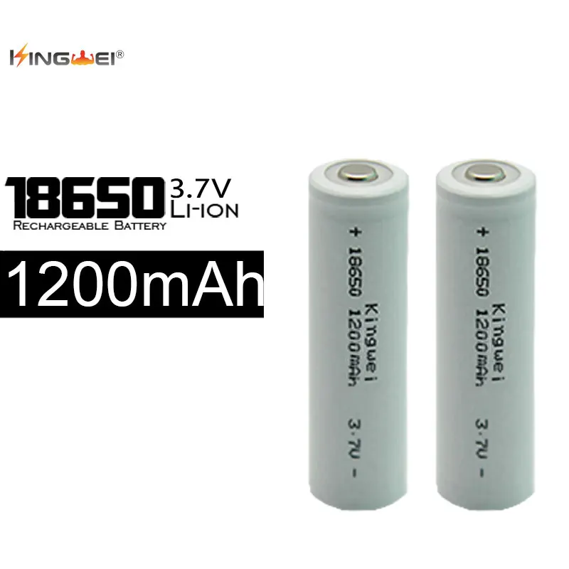 3 unids kingwei 1200 mAh 18650 Baterías batería recargable 3.7 V li-ion de litio para linterna antorcha juguete e-book Camara 3 unids kingwei 1200 mAh 18650 Baterías batería recargable 3.7 V li-ion de litio para linterna antorcha juguete e-book Camara
