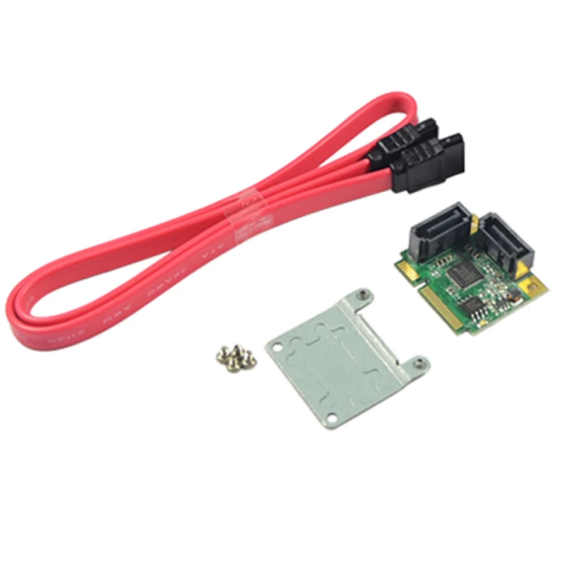 Mini PCIe на 2 порта SATA III 6 Гбит/с карта для ITX Dual 3 0 мини PCI Экспресс-адаптер +