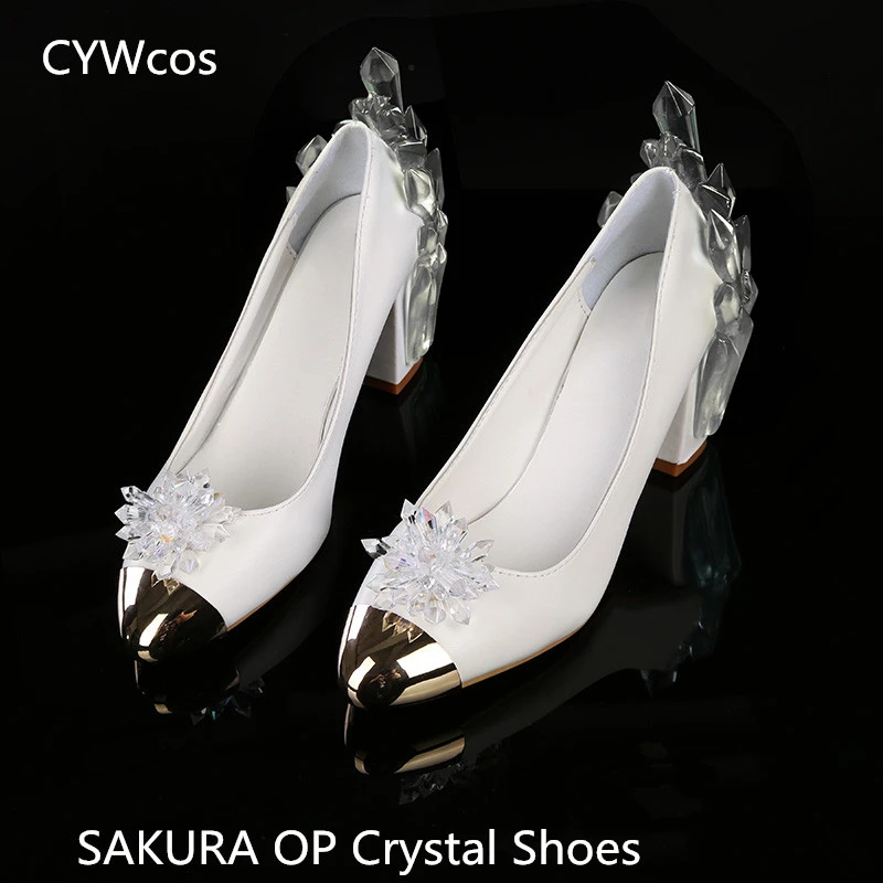 Прозрачная карта-каптор; обувь для косплея Сакура КИНОМОТО; женская обувь; обувь «Ангел Сакура»; женская обувь со стразами
