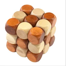 2016 Ming lock Dragon wooden cube puzzle classic children s education and learning magic toy building