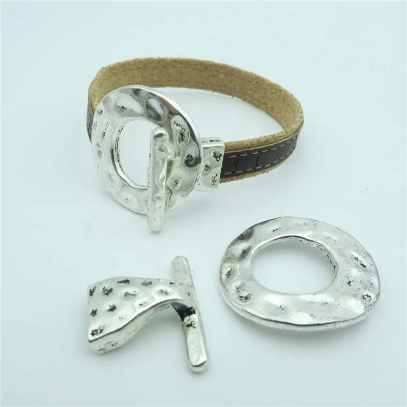 5 шт. крюк застежка для 10 мм кожа хлопки антикварные серебряные ювелирные изделия найти поставка D-6-71