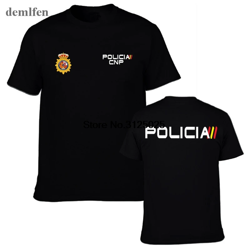 Camiseta de Policía Nacional de España para hombres, policía, CNP, UIP, UPR, antimotín, SWAT, fuerzas especiales, hombres, camiseta guay, Top