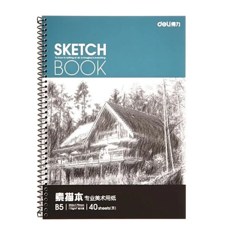 a4 sketchbook drawing 40 sheets Spiral school notebook diary white paper graffiti painting School Supplies gift